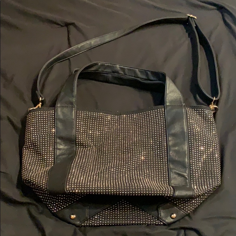 Studded pink cosmo bag
